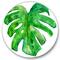 Designart - Tropical Leaf Of Monstera I - Farmhouse Metal Circle Wall Art